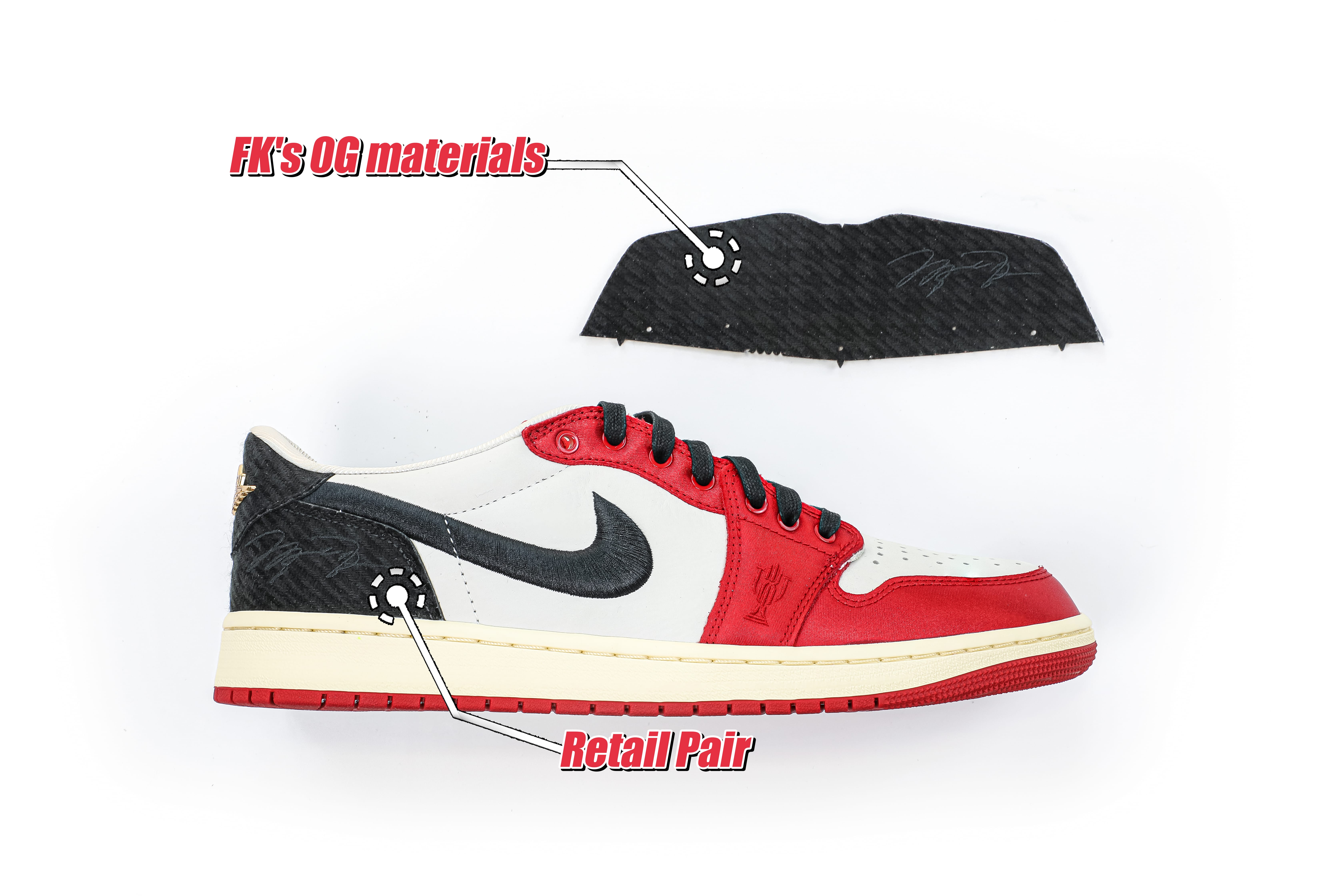 Trophy Room X Air Jordan 1 Retro Low OG SP Away 2024(LN5 A1 Batch)