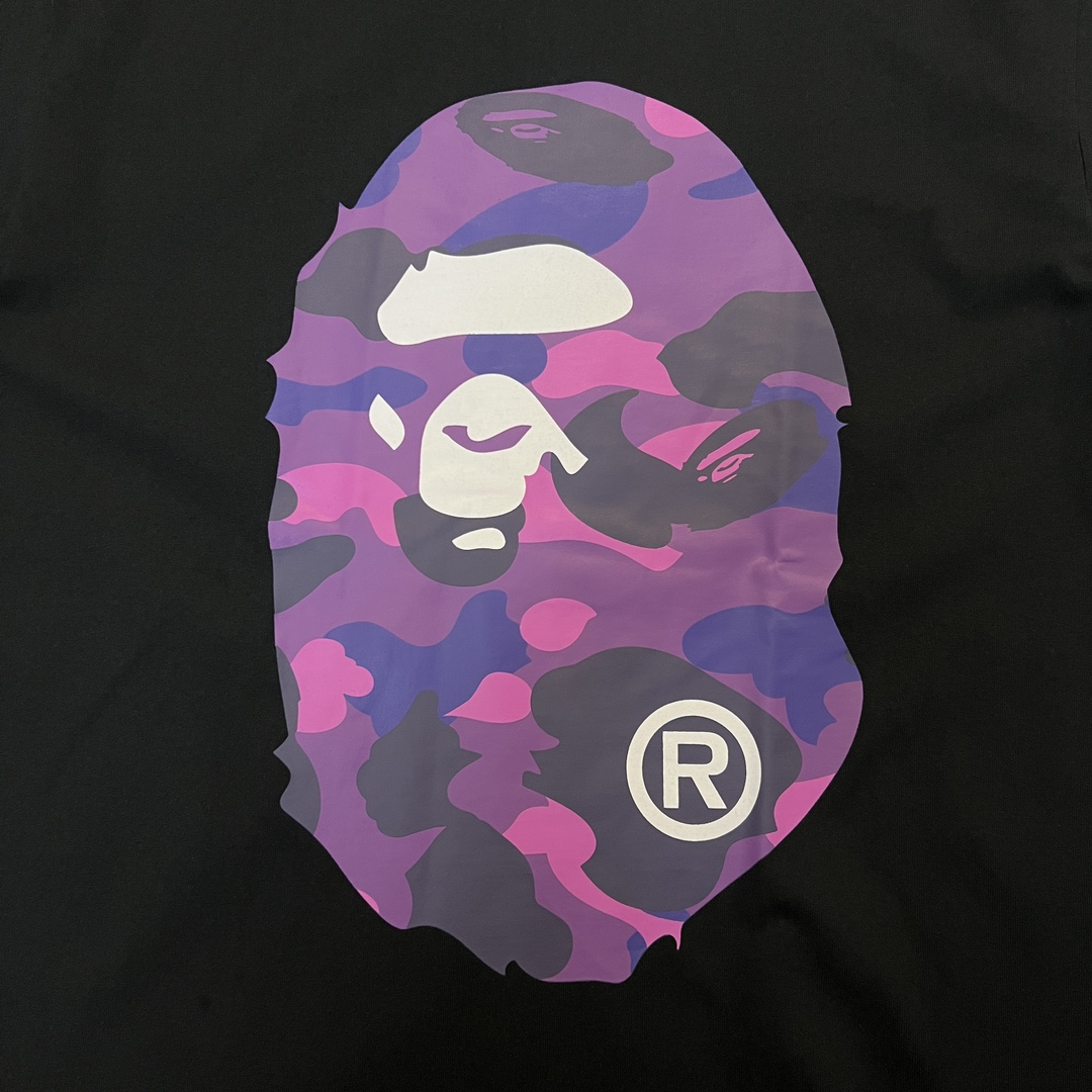 BAPE Purple Color Camo By Bathing Tee