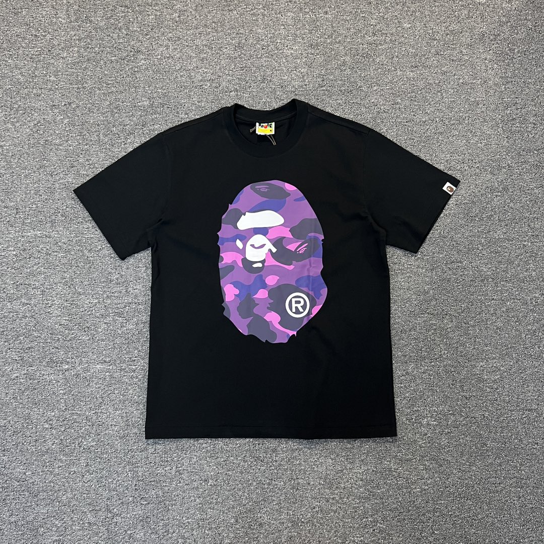 BAPE Purple Color Camo By Bathing Tee