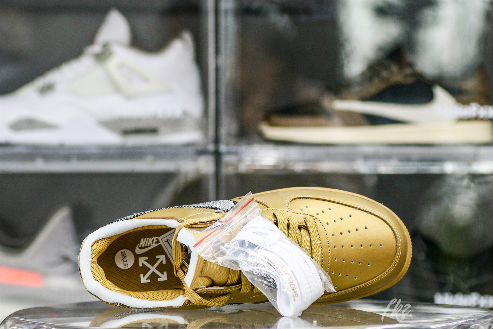 Nike Off-White Air Force 1 AF1 Gold Custom