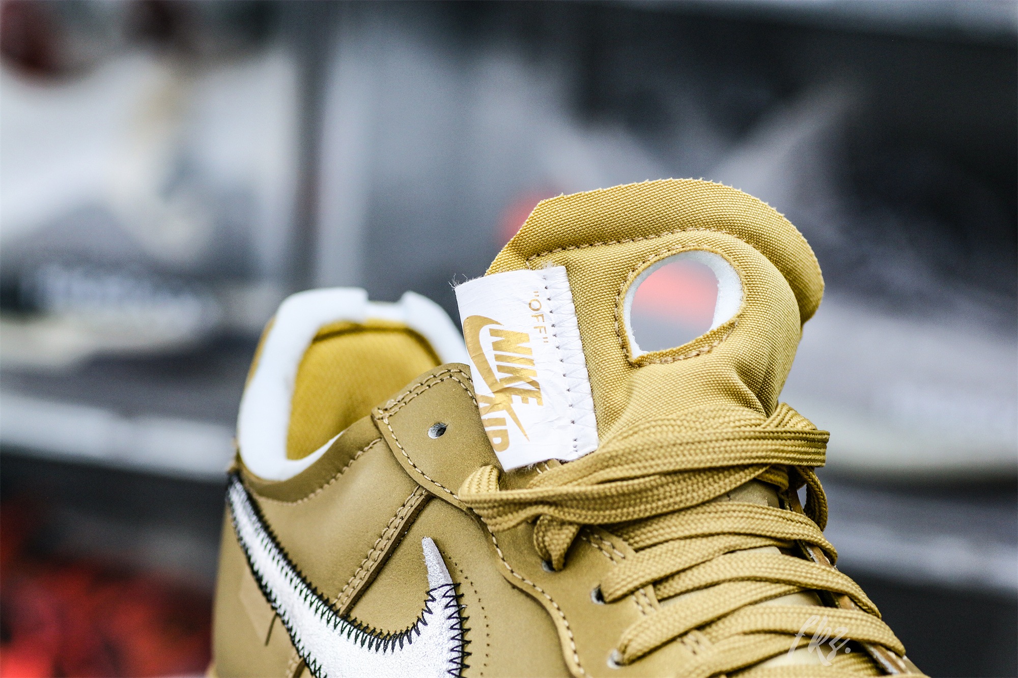 Nike Off-White Air Force 1 AF1 Gold Custom