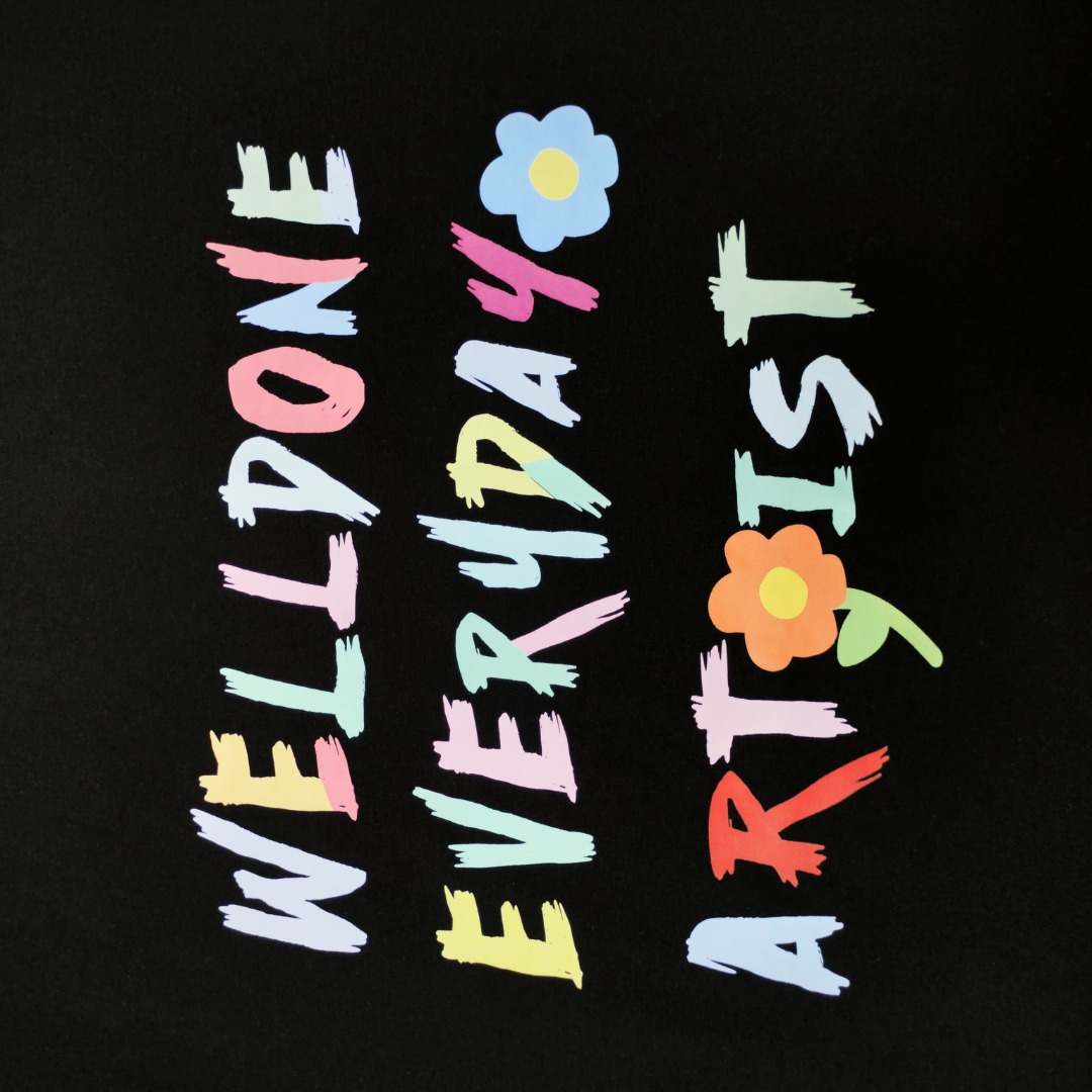 WE11D0NETRACK New Colorful Hand-Painted Graffiti T-Shirt