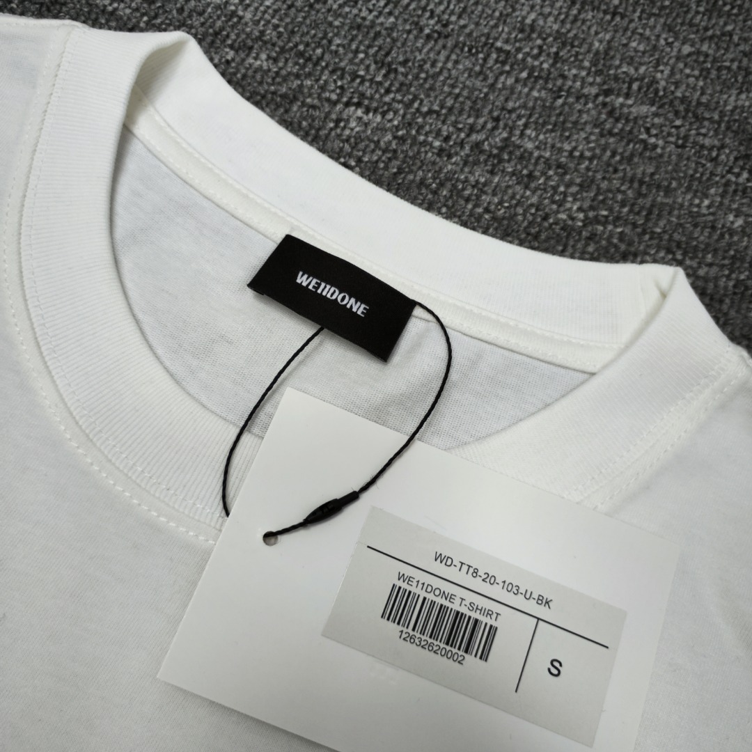 WE11D0NETRACK Leopard print Box Log T-Shirt