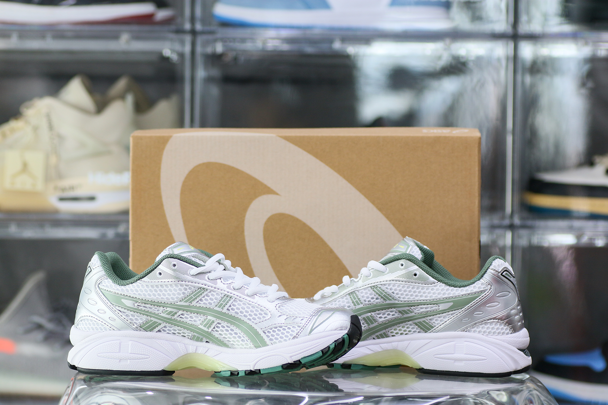 Gel Kayano 14 White Pure Silver Slate Grey Sage