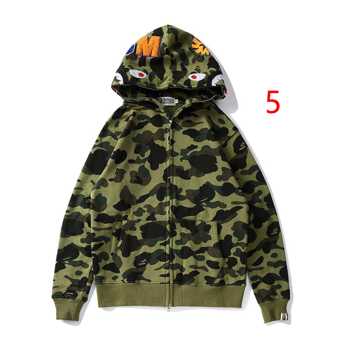 BAPE Classic Shark Mouth Camouflage Zip Hoodie
