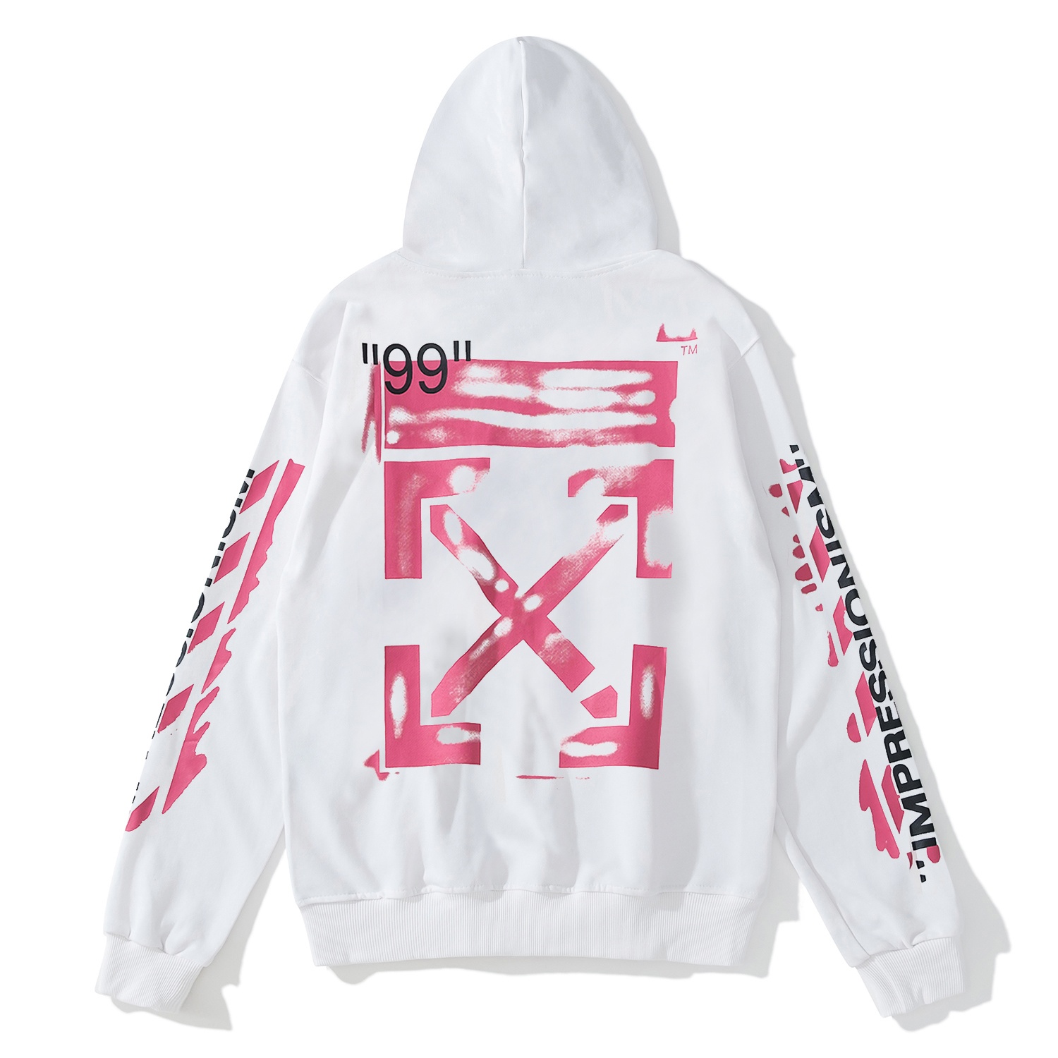 OFF-WHITE Number 99 Paired with Pink Arrow Hoodie