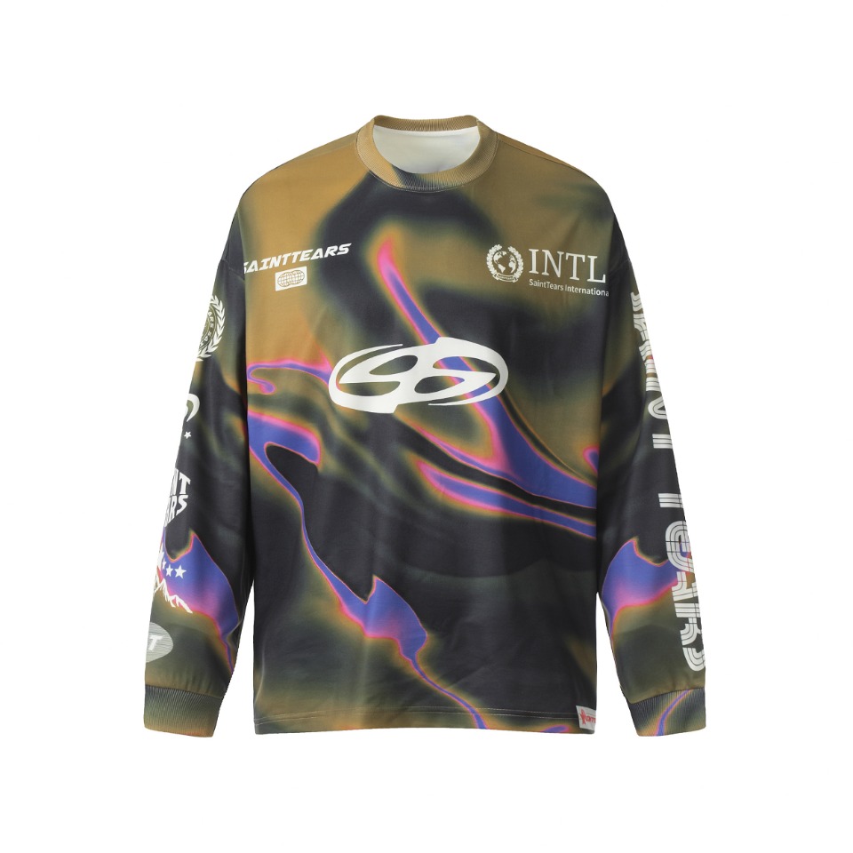 Saint Mich@el Tears Full Print Long Sleeve Vintage Autumn/Winter T-Shirt