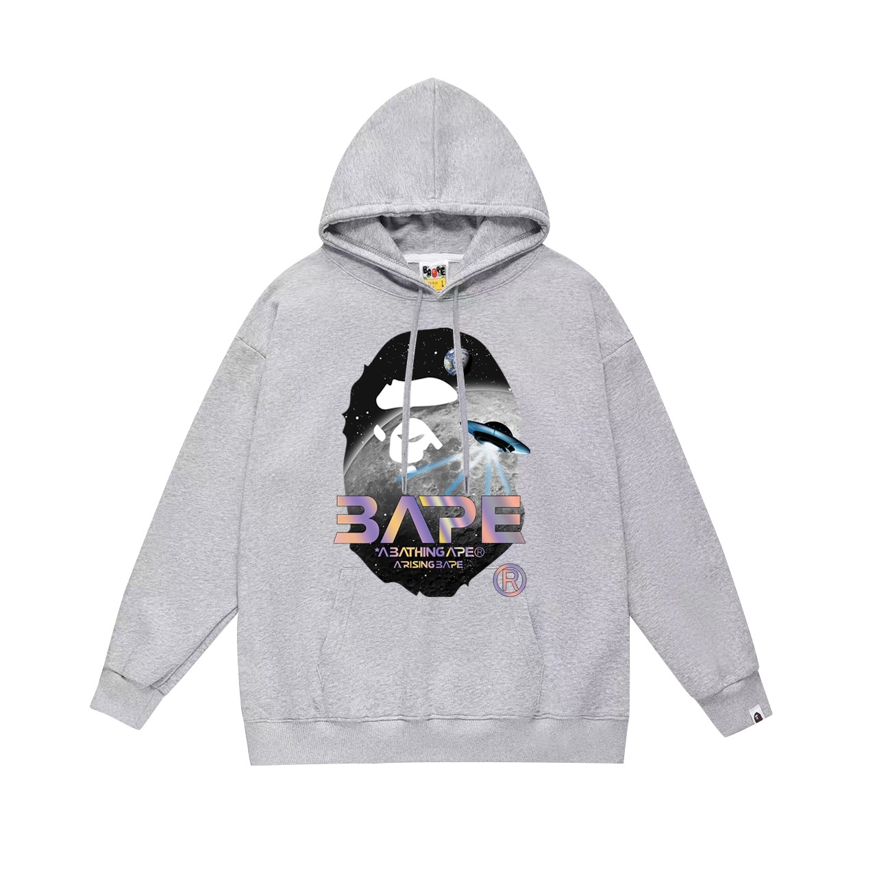 BAPE Mid-Autumn Moon and Autumn Scenery Ape Head UFO holographic logo hoodie
