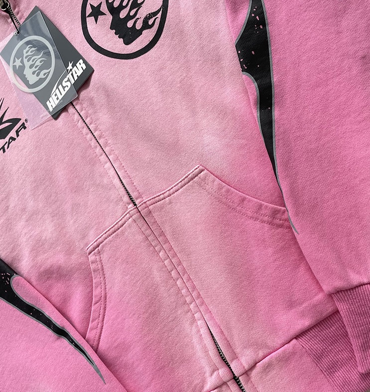 Hell$tar Studios vintage washed hoodie Pink