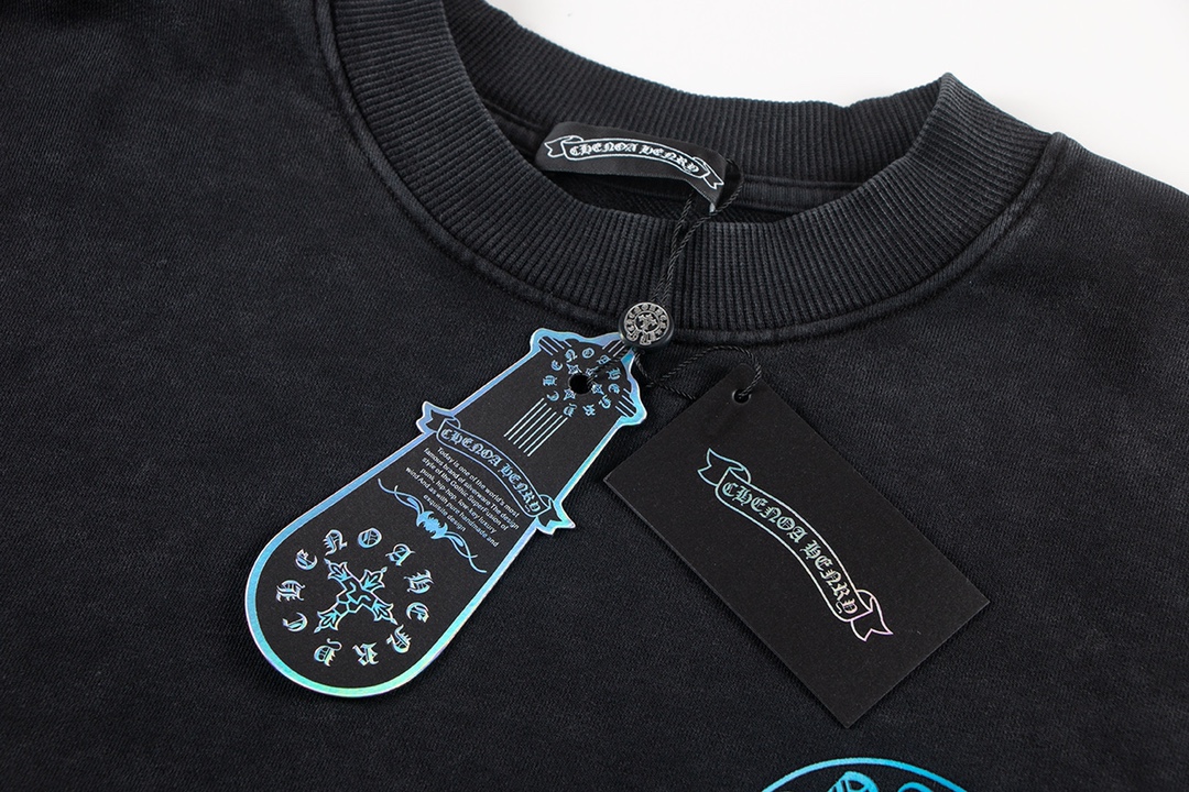 Chrome Hearts latest basic crewneck sweatshirt Black/Blue