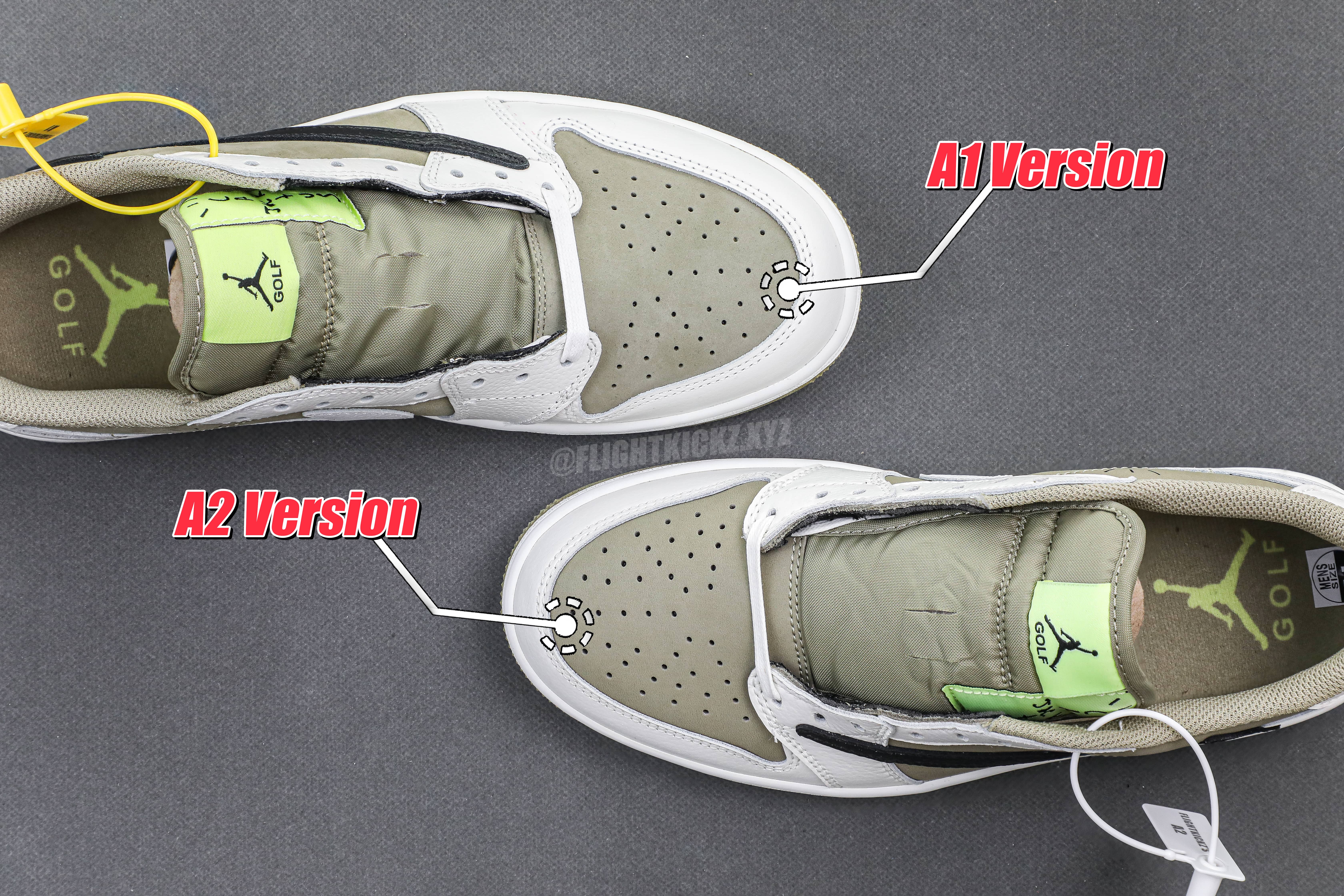 Travis Scott x Air Jordan 1 Low Golf Neutral Olive (A2 Batch)