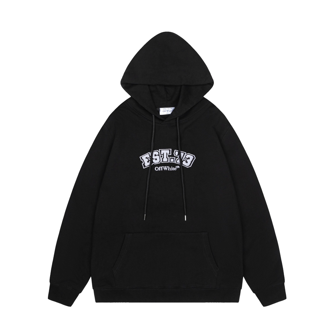 Off-White 24SS new multi-logo loose-fit hoodie