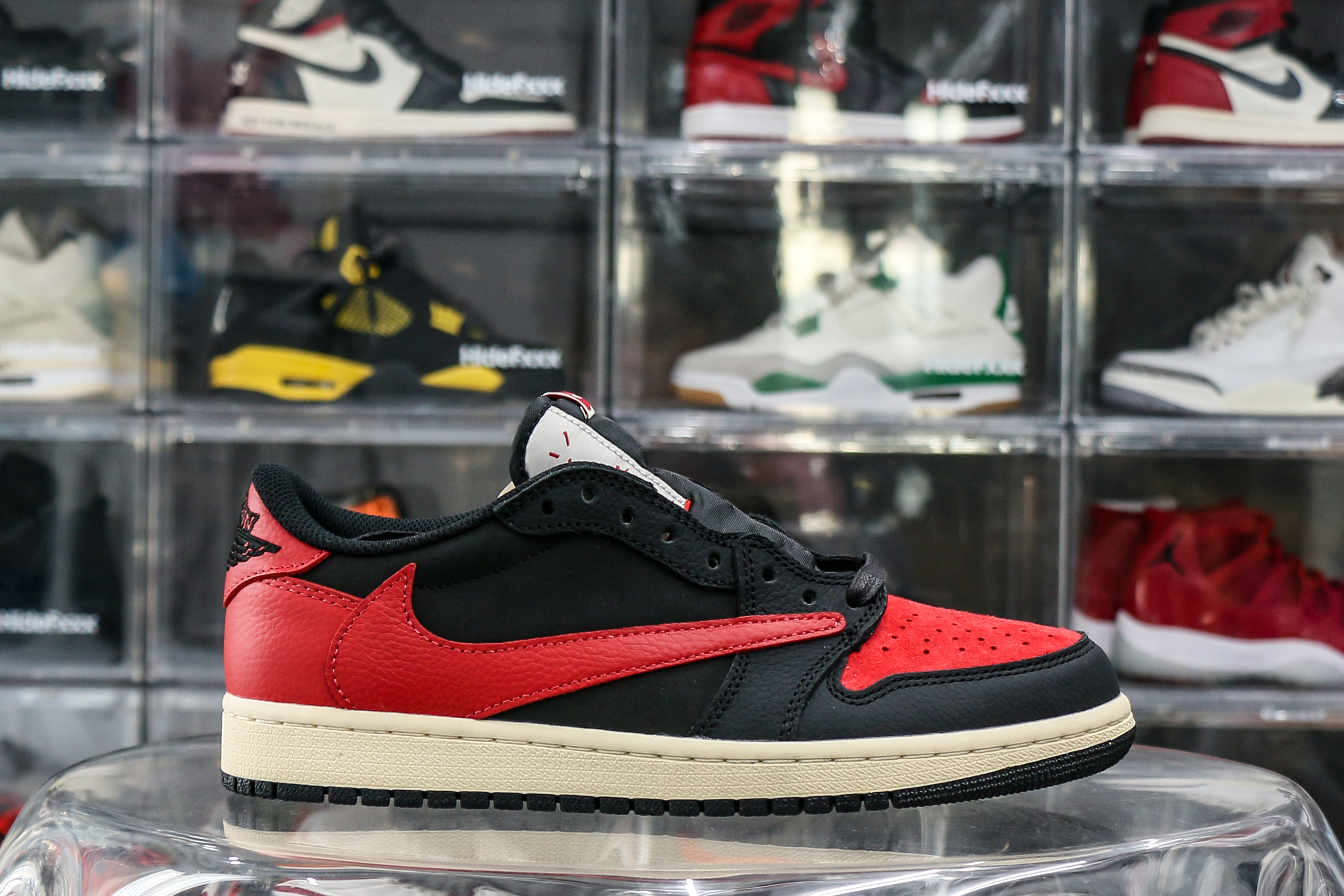 Travis Scott x Air Jordan 1 Low OG Black Red Custom