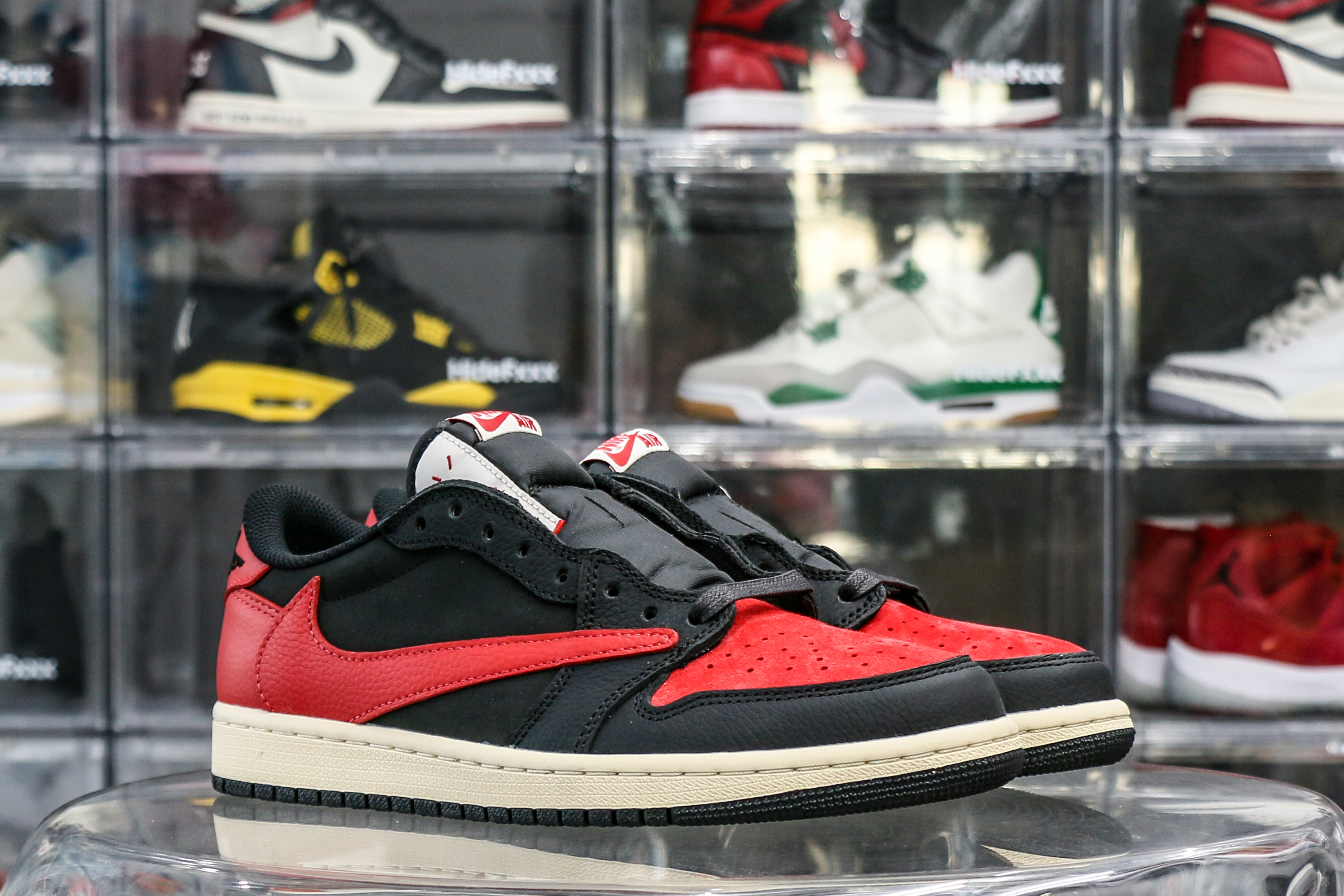 Travis Scott x Air Jordan 1 Low OG Black Red Custom
