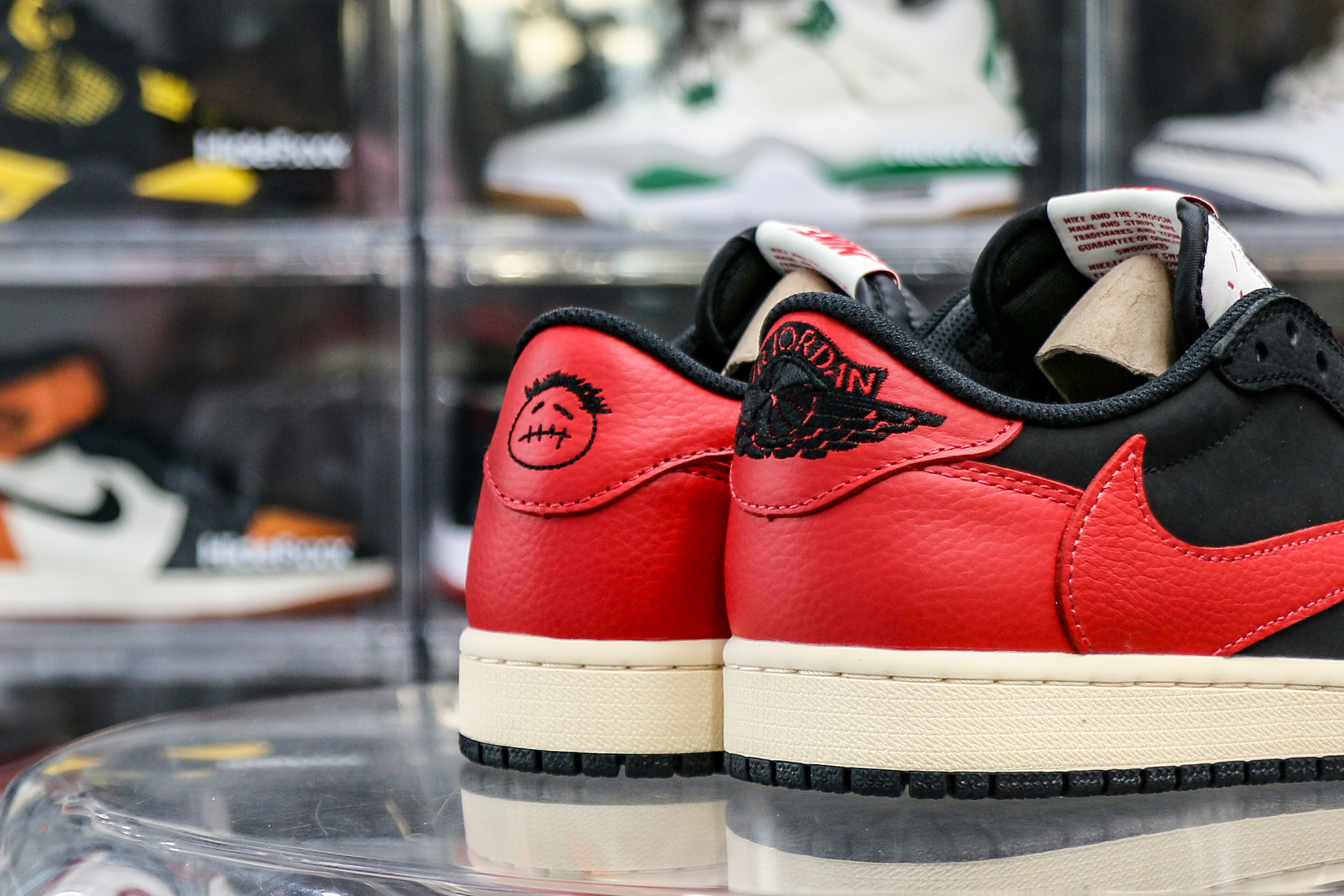 Travis Scott x Air Jordan 1 Low OG Black Red Custom