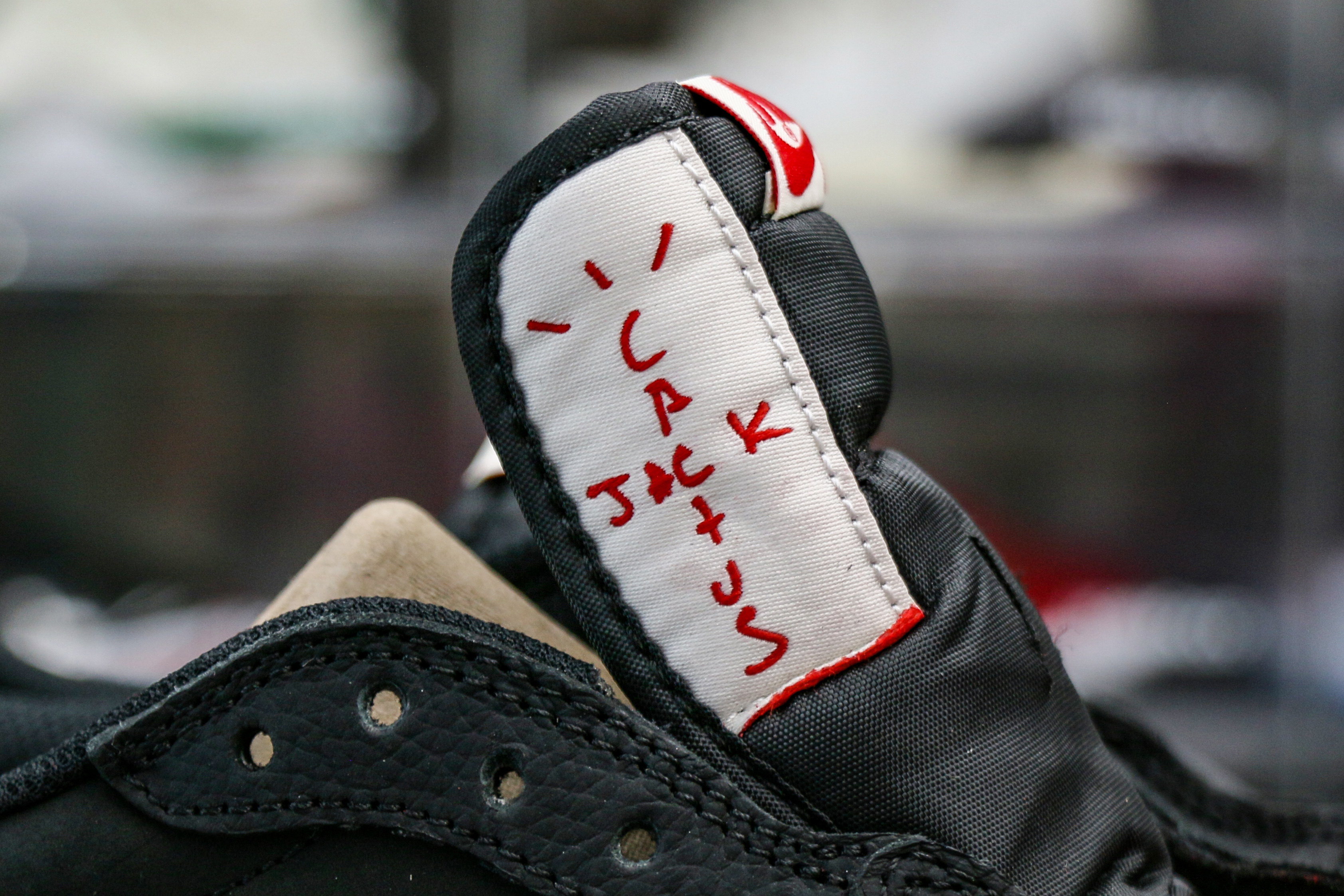 Travis Scott x Air Jordan 1 Low OG Black Red Custom