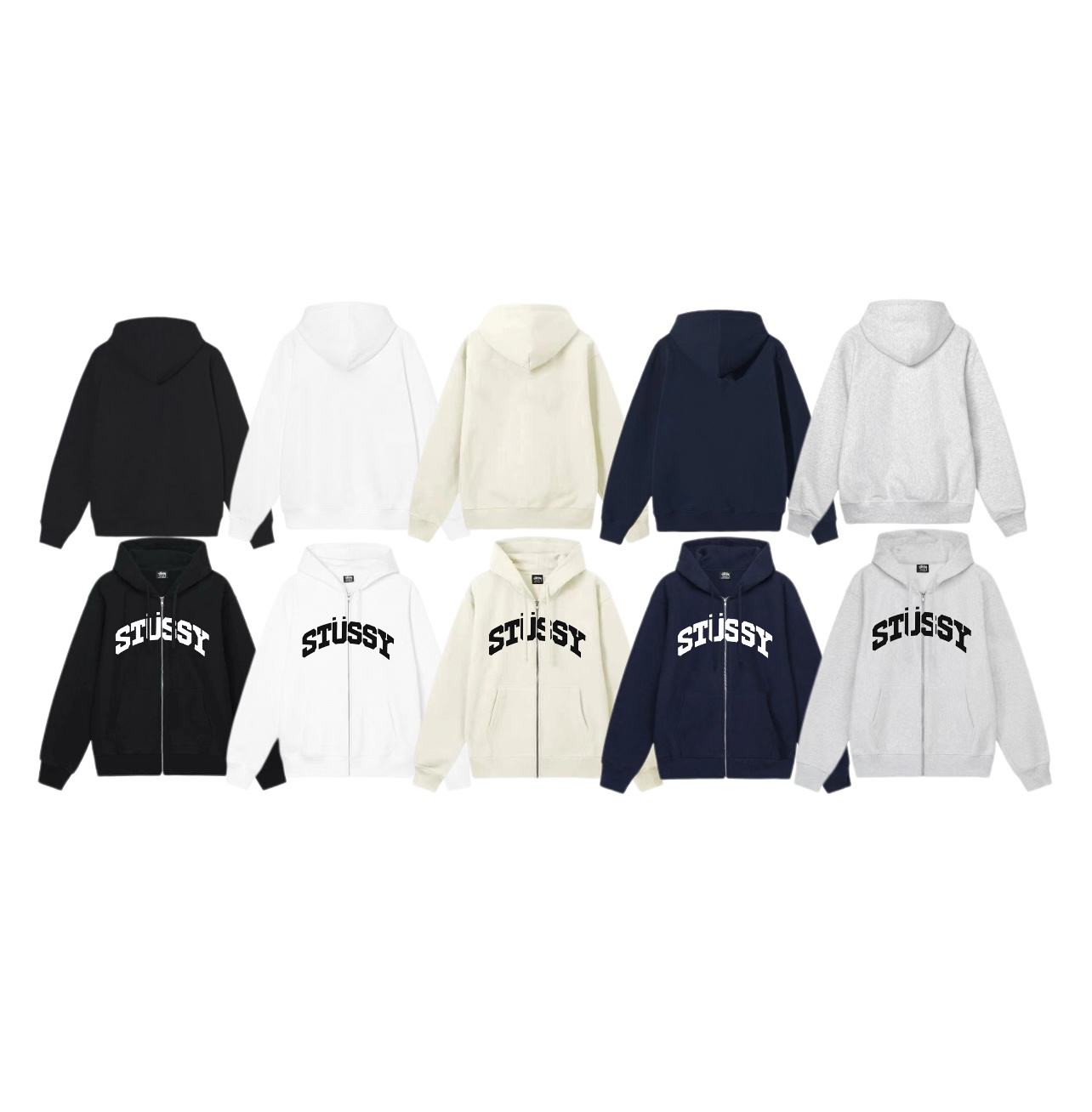 Stussy22SS Crown Crew Neck Pullover Long Sleeve Sweater