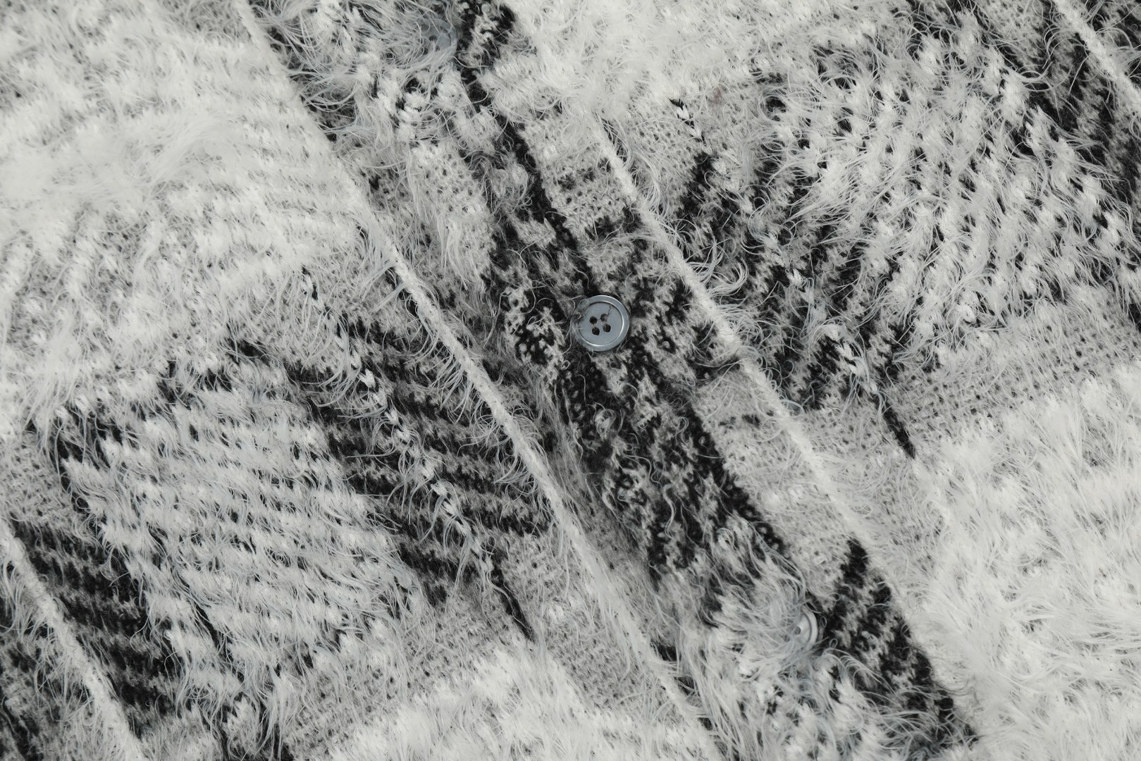 Stussy Hairy Plaid Cardigan Sweater