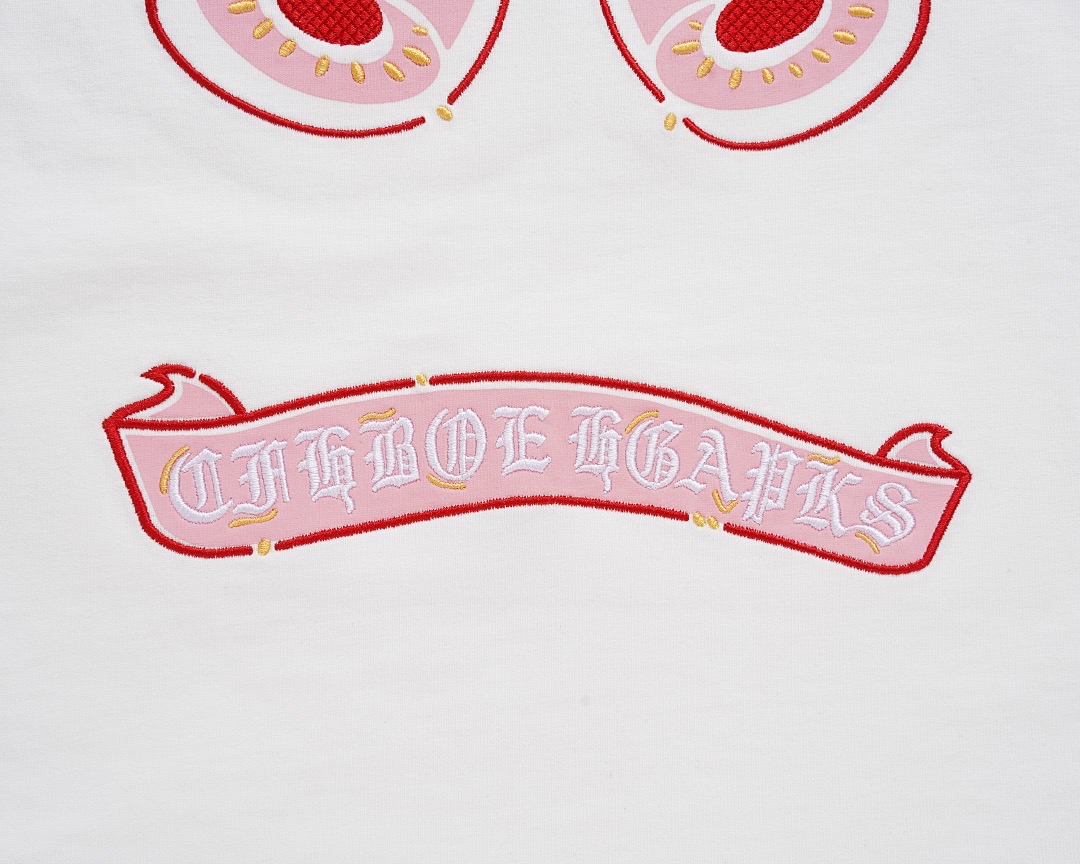 Ch*0me He**ts t-shirt 2025 appliqué heavy embroidery tee