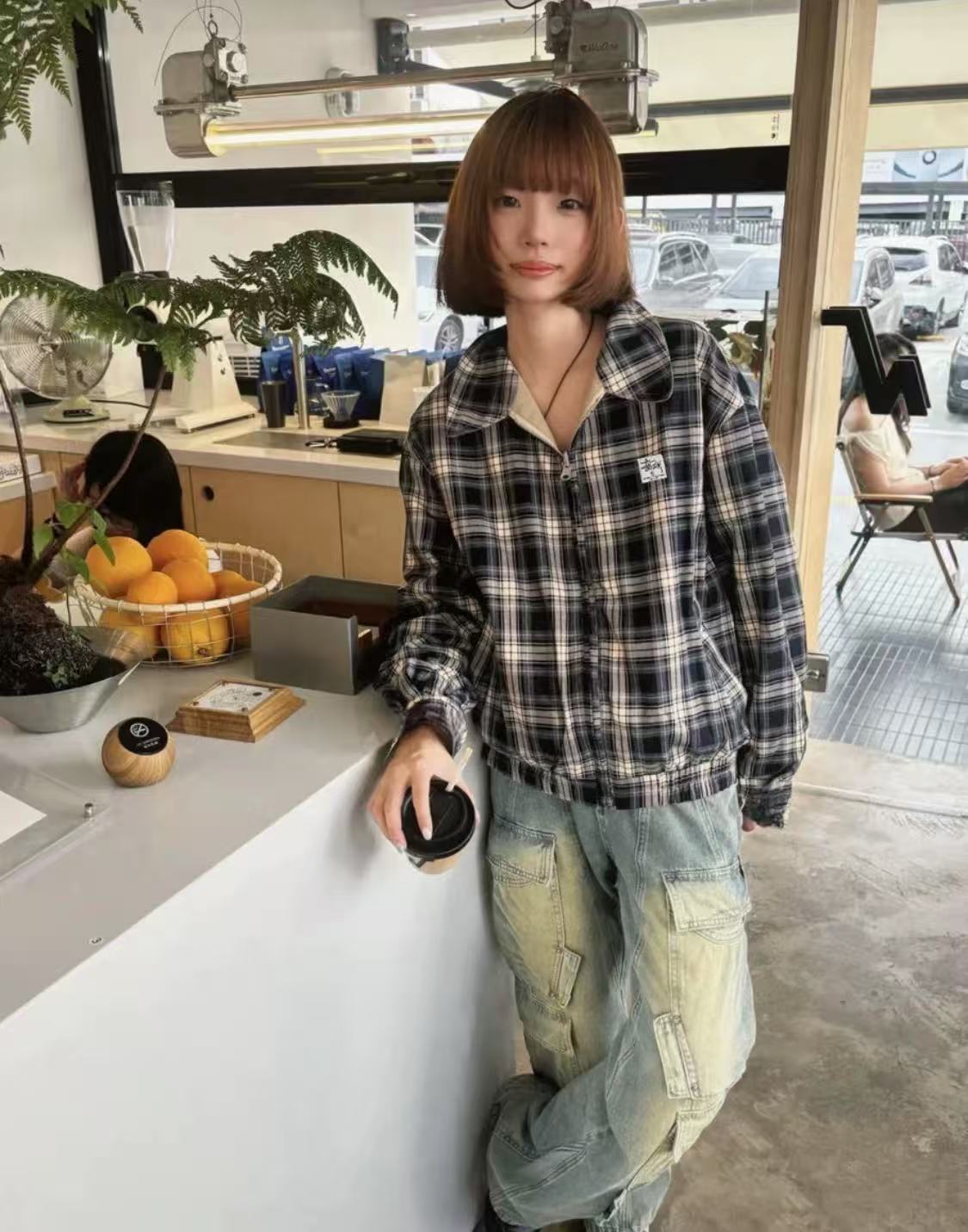 Stussy Double-sided Reversible Zipper Jacket Shirt