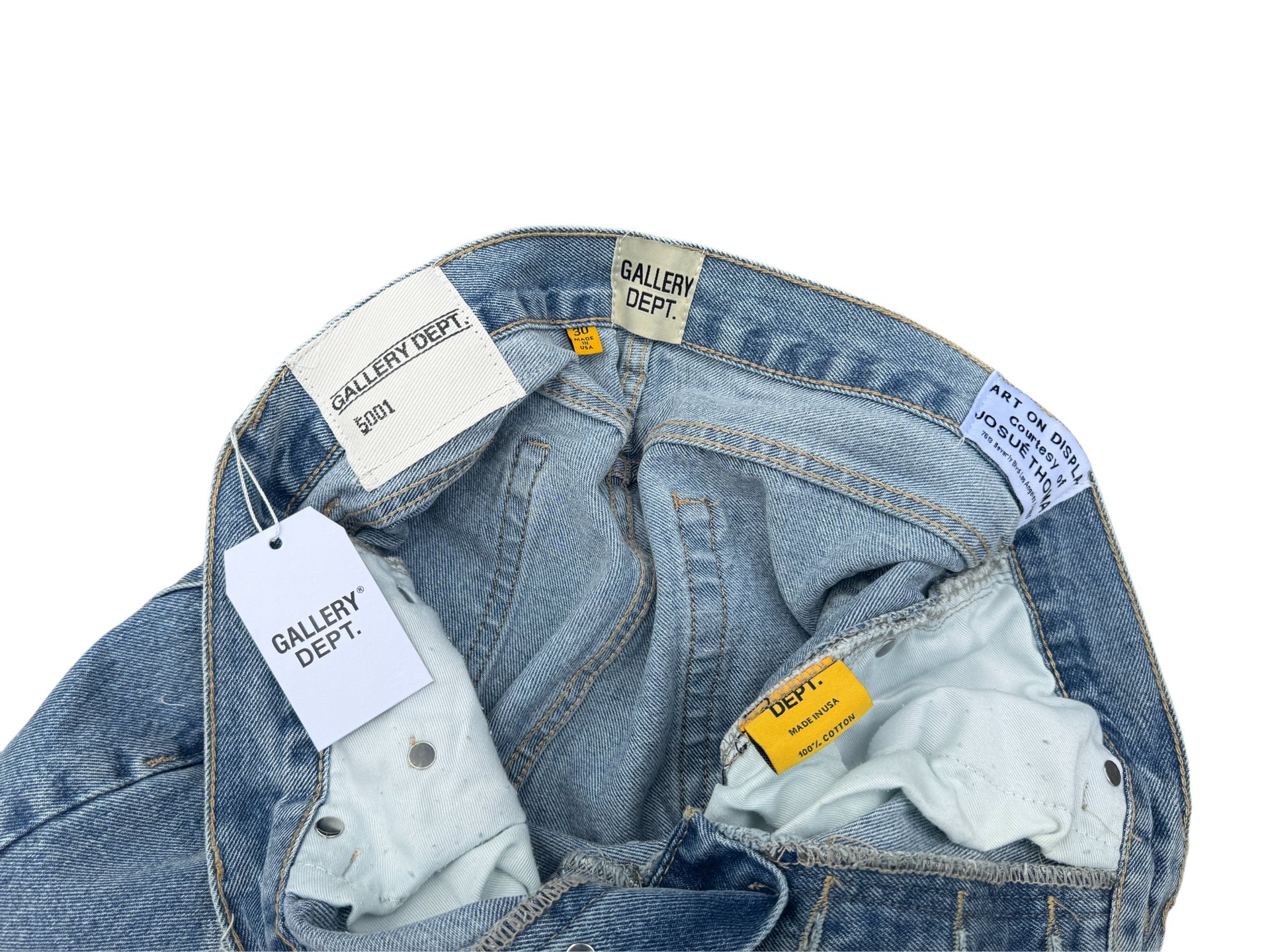 GALLERY.DEPT Distressed Patchwork Flared Jeans